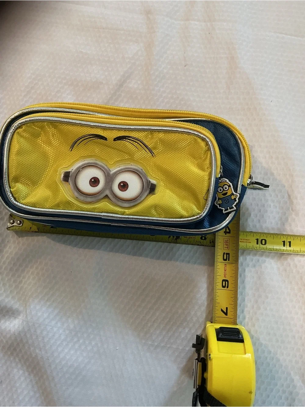 Kids Cartoon Eye Pencil Case - Yellow and Navy